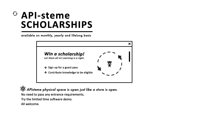 APIsteme physical space is open just like a store is open.
No need to pass any entrance requirements.
Try the limited time software demo.
All welcome.